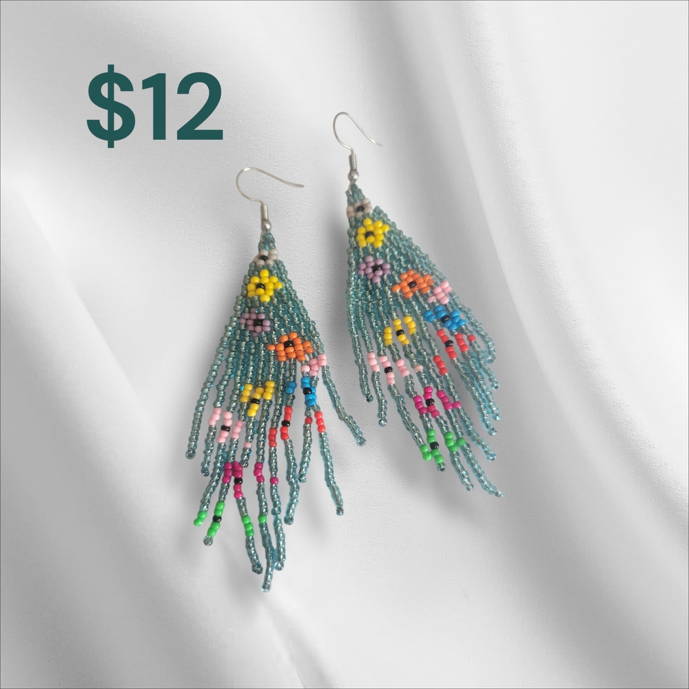 Colorful Beaded Dangle Earrings